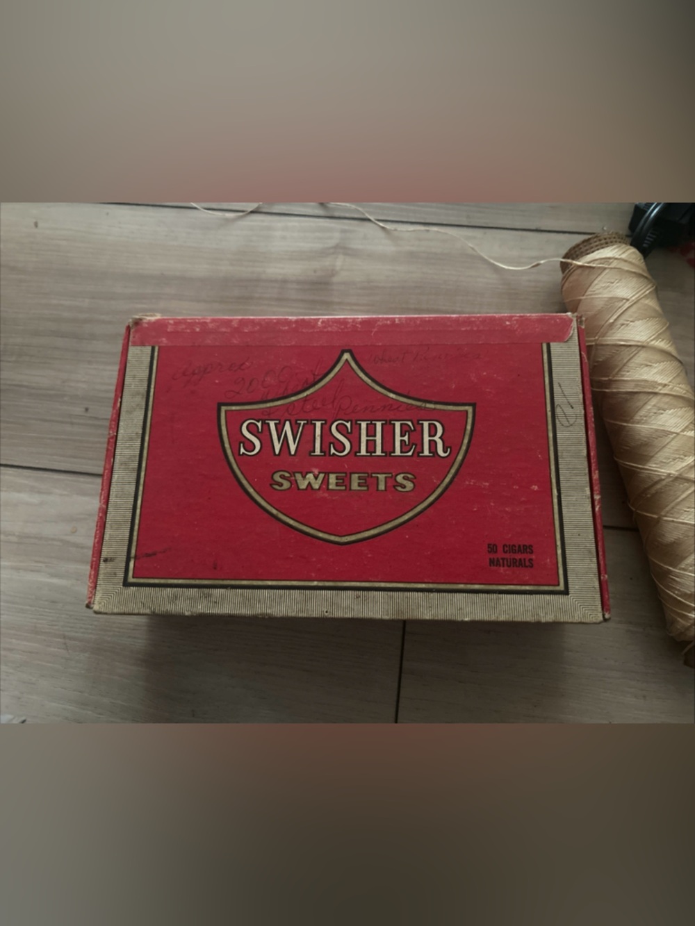 Swisher Sweets Vintage Red Tobacco cigar Box